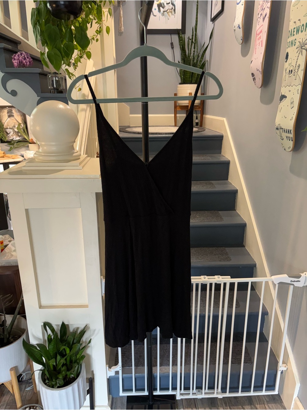 Mossimo Supply Co. Black V-Neck Casual Dress